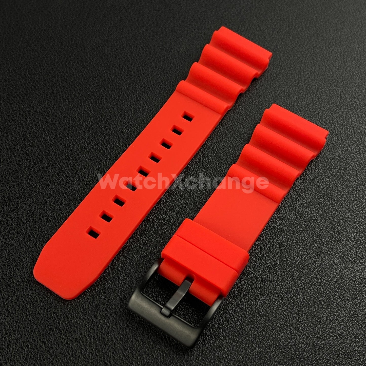 Red Rubber Watch Strap Band For Rolex GMT Seiko SKX007 Citizen Universal 20/22mm