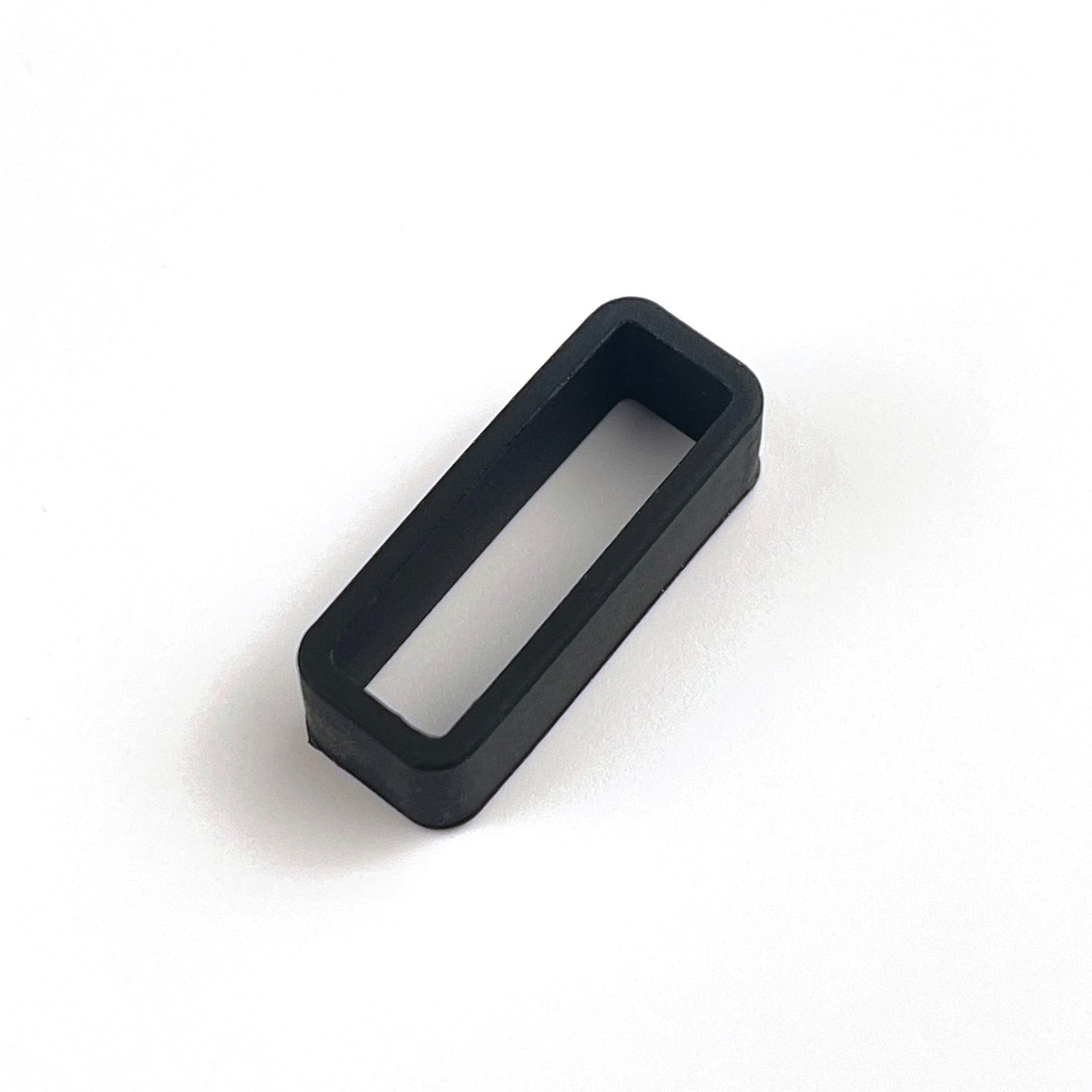 Black 14mm - 26mm Silicone Watch Strap Retaining Hoop Loop Rubber Retainer