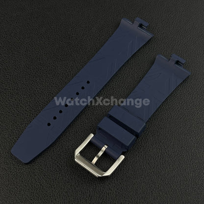 Blue Rubber Watch Strap For Citizen Tsuyosa NJ0150 NJ0151ME NJ01510158 9mm