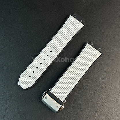 Grey Rubber Silicone Watch Strap Waterproof Band 27*17mm Fit HUBLOT BIG BANG