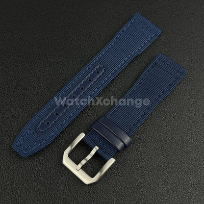Blue Nylon Canvas Watch Strap for 20mm 21mm 22mm IWC Pilot Waterproof Sport Band