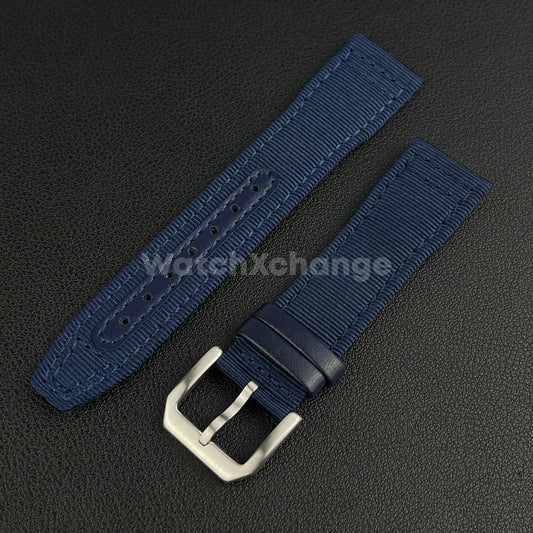 Blue Nylon Canvas Watch Strap for 20mm 21mm 22mm IWC Pilot Waterproof Sport Band