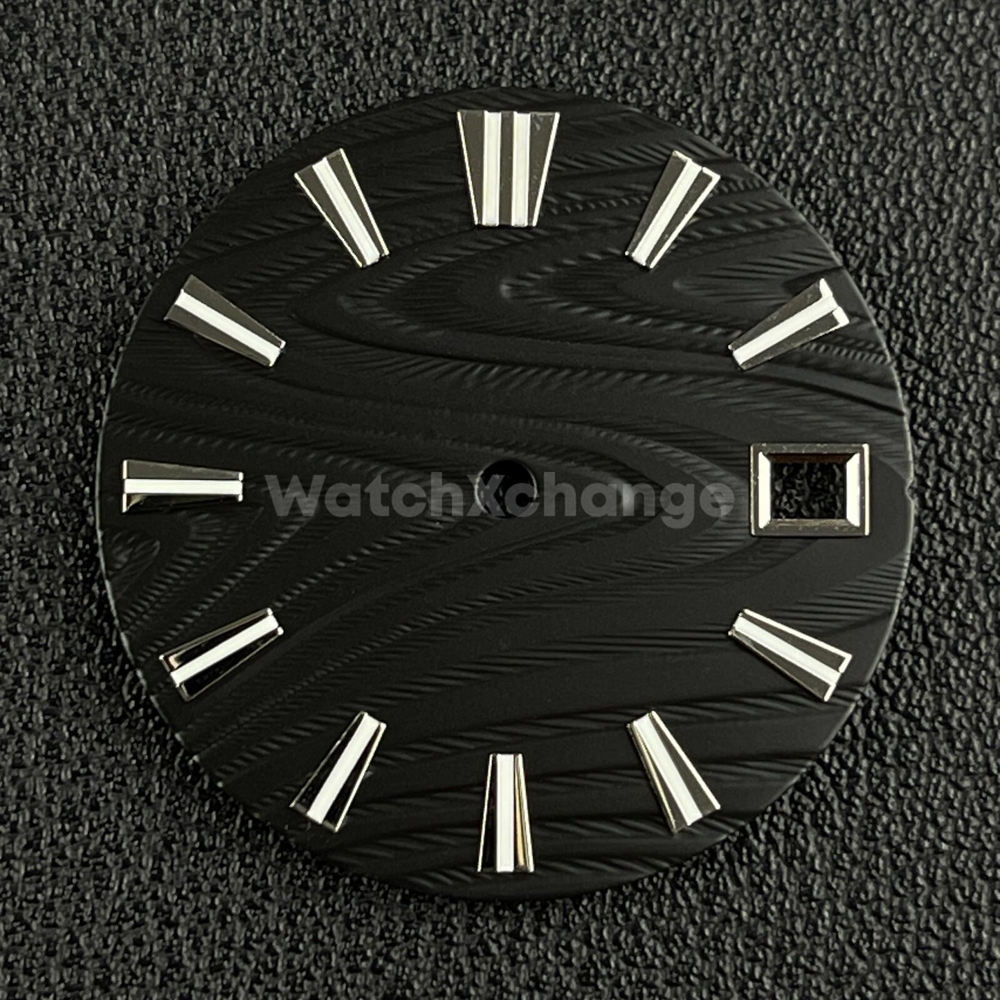 28.5mm Black Wood Texture Watch Dial Face for Seiko NH35 NH36 Movement