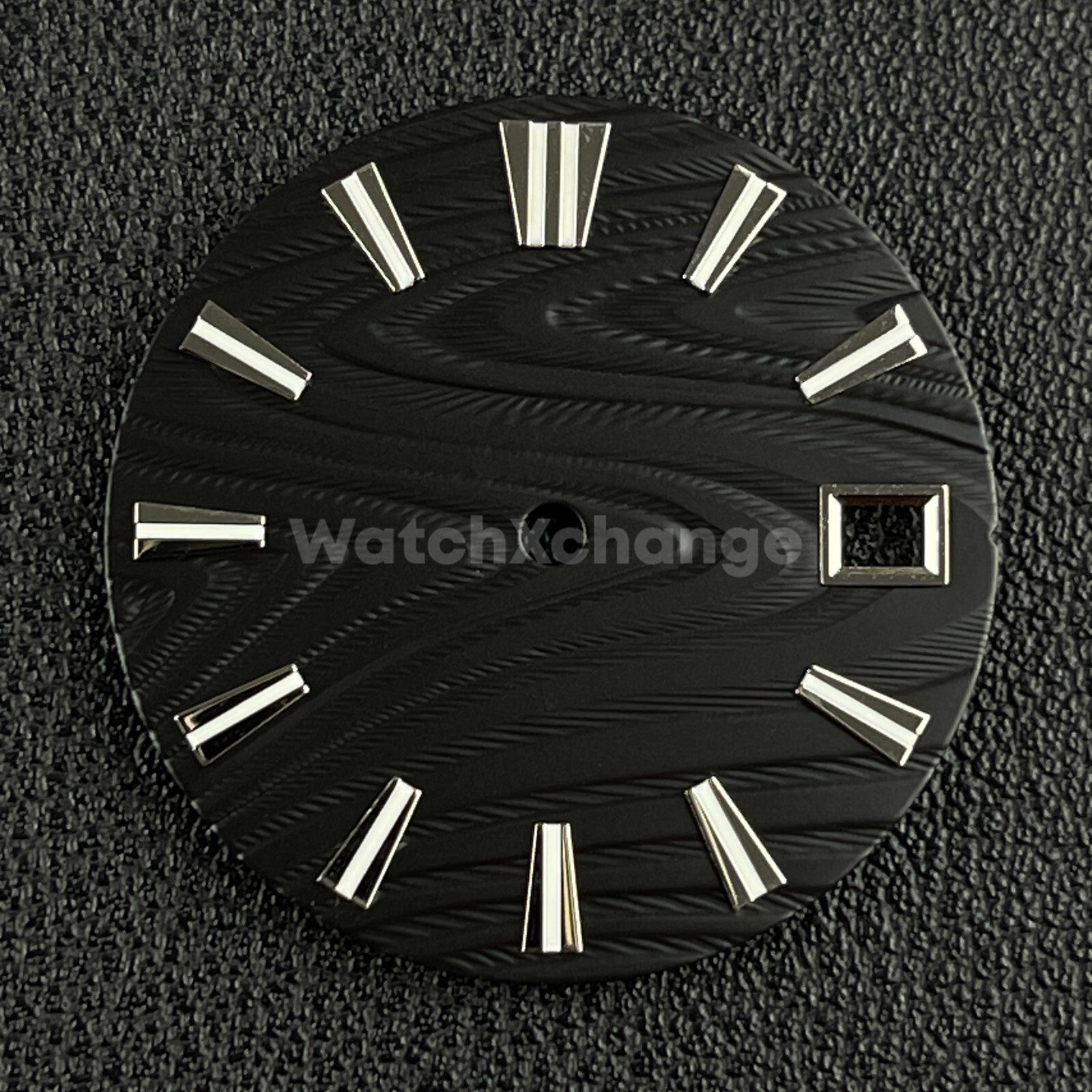 28.5mm Black Wood Texture Watch Dial Face for Seiko NH35 NH36 Movement