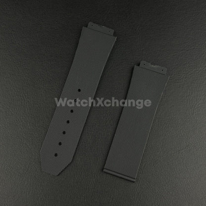 Black Rubber Silicone Watch Strap Waterproof Band 26*19mm Fit HUBLOT BIG BANG