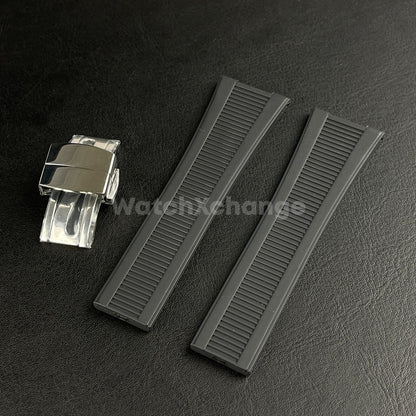 Black Silicone Watch Band Fit for Patek Philippe Nautilus 5711/5712/5980 Strap