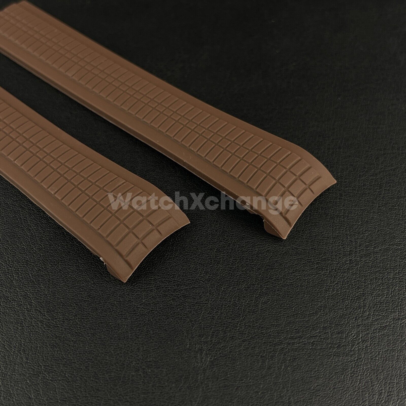 Brown 21mm Silicone Watchband For Patek Philippe Aquanaut Grenade 5164 5167