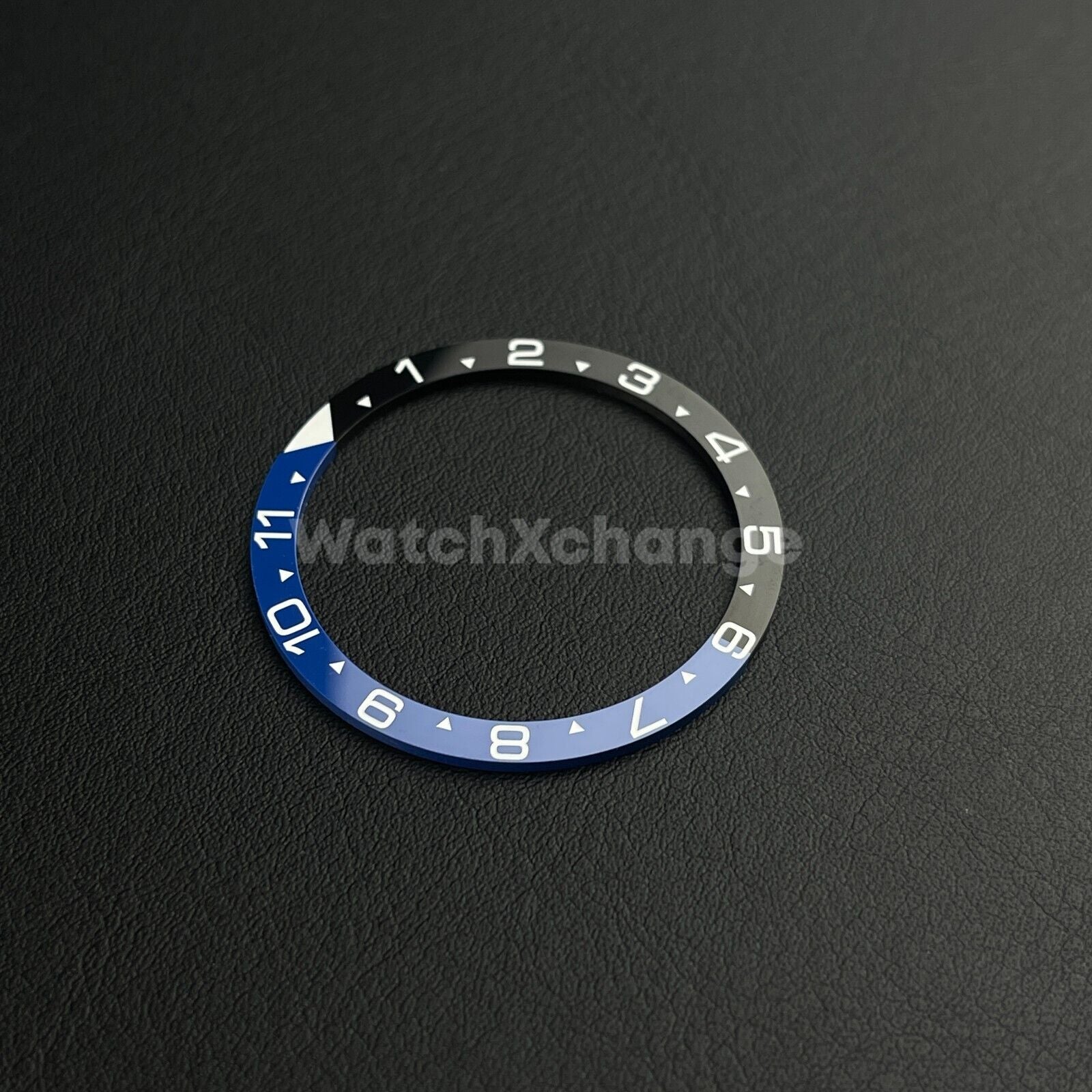 Black & Blue 38mm Flat Ceramic Bezel Insert For Divers Watch Seiko Mod SKX SRPD