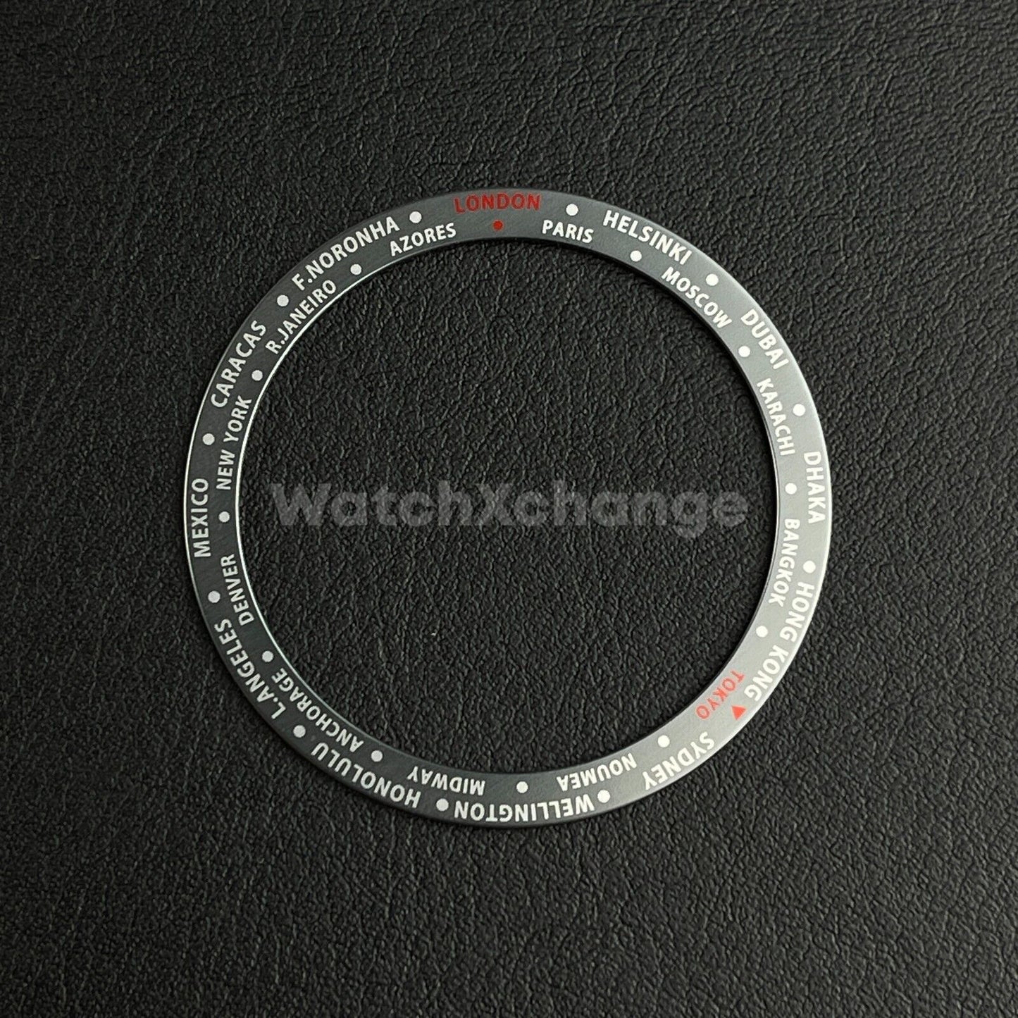 Grey Time Zone GMT 38mm Flat Bezel Insert For Divers Watch Seiko Mod SKX SRPD