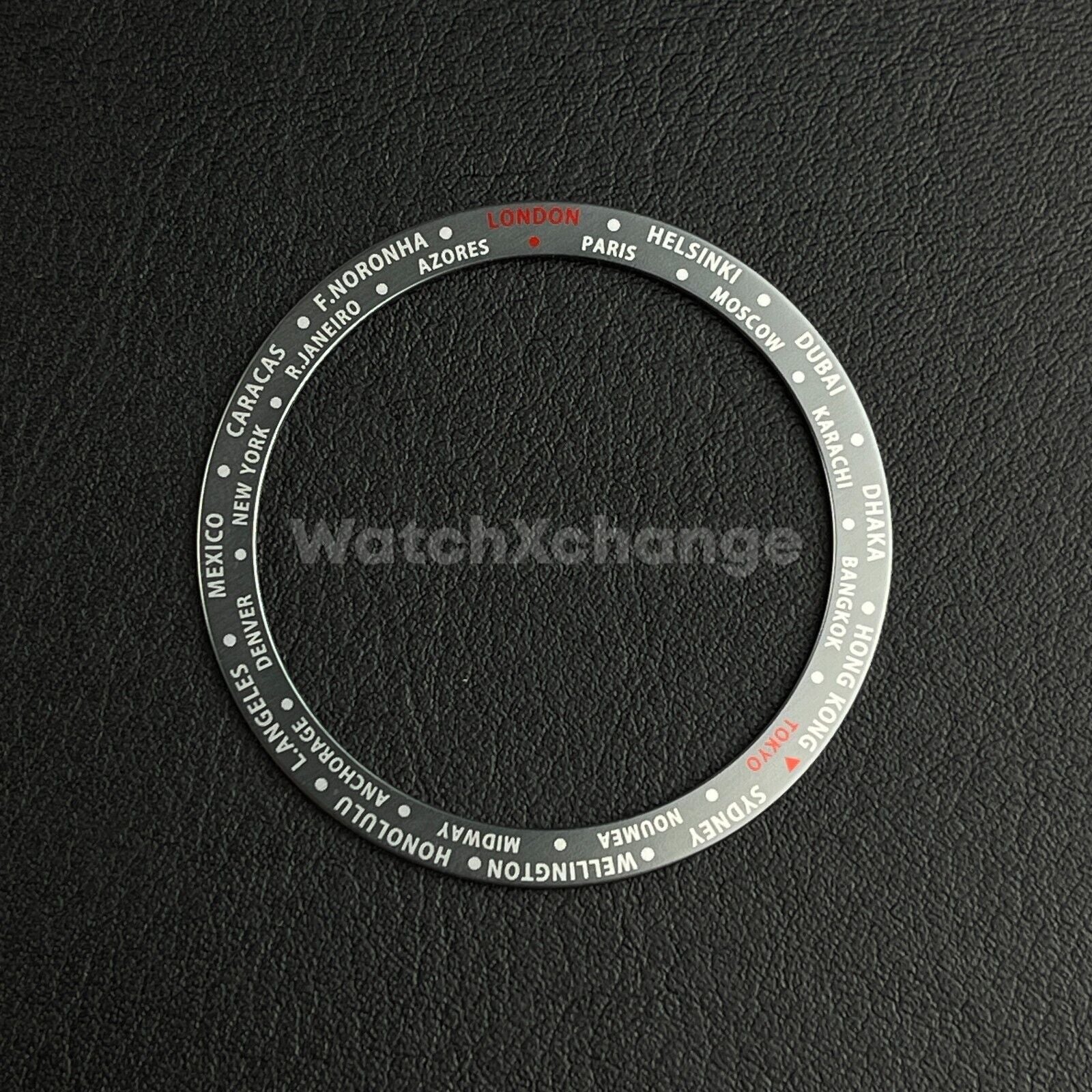 Grey Time Zone GMT 38mm Flat Bezel Insert For Divers Watch Seiko Mod SKX SRPD