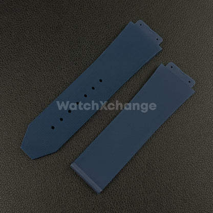 Blue Rubber Silicone Watch Strap Waterproof Band 26*19mm Fit HUBLOT BIG BANG
