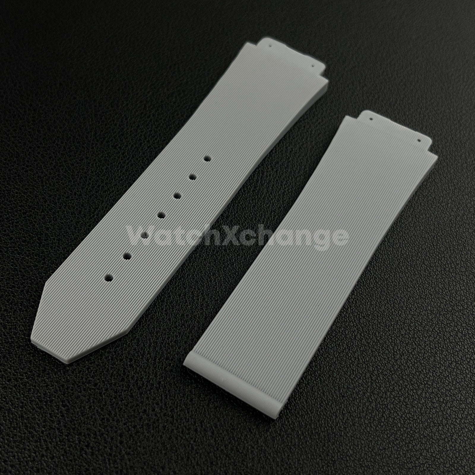 Grey Rubber Silicone Watch Strap Waterproof Band 26*19mm Fit HUBLOT BIG BANG
