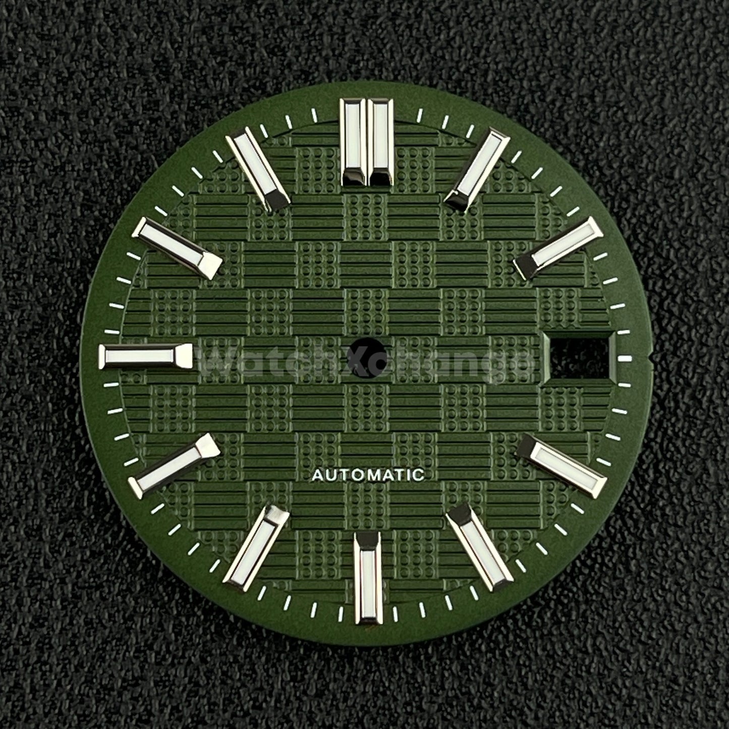 28.5mm Green Grid Dots Pattern Texture Watch Dial for SEIKO NH35 NH36 Movement