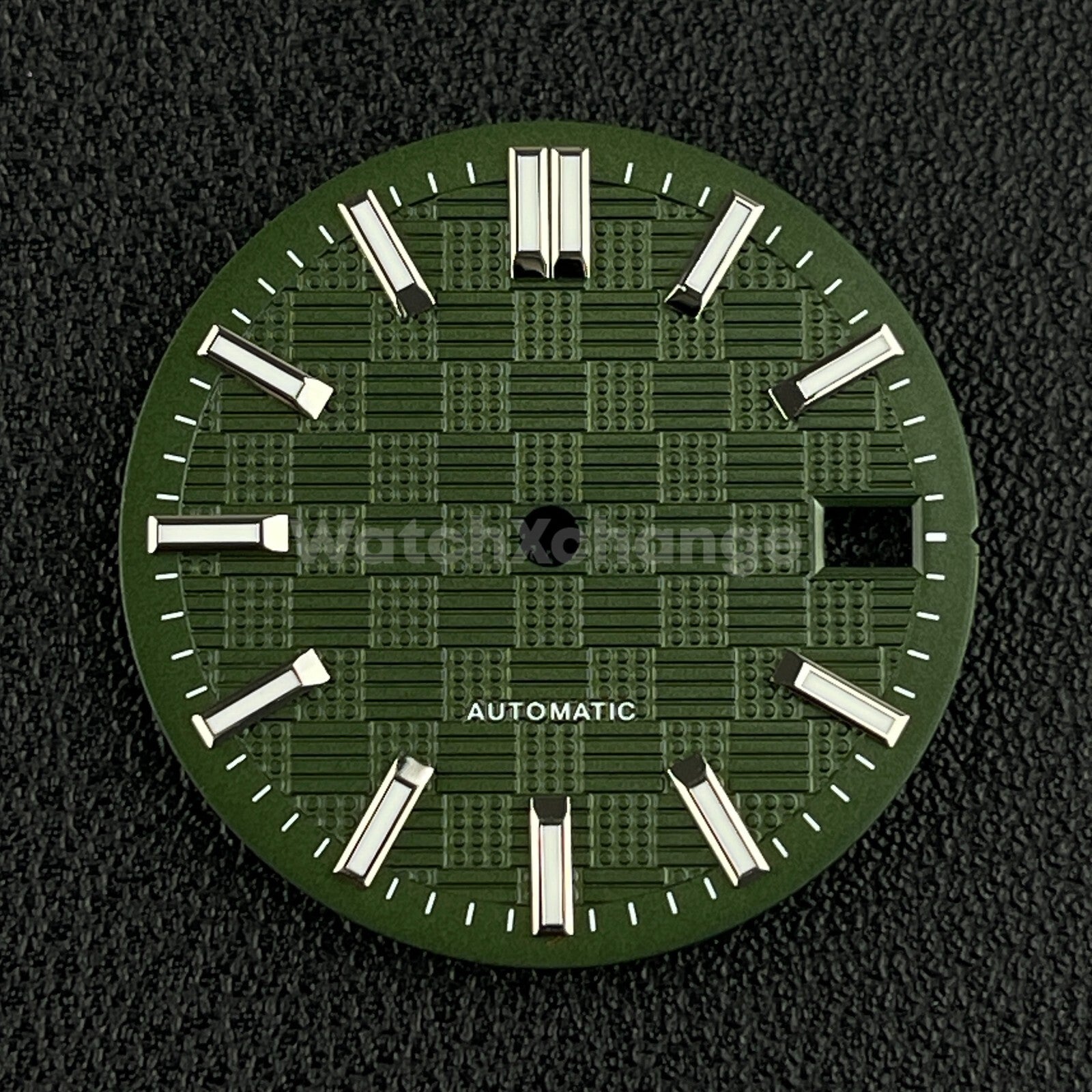 28.5mm Green Grid Dots Pattern Texture Watch Dial for SEIKO NH35 NH36 Movement
