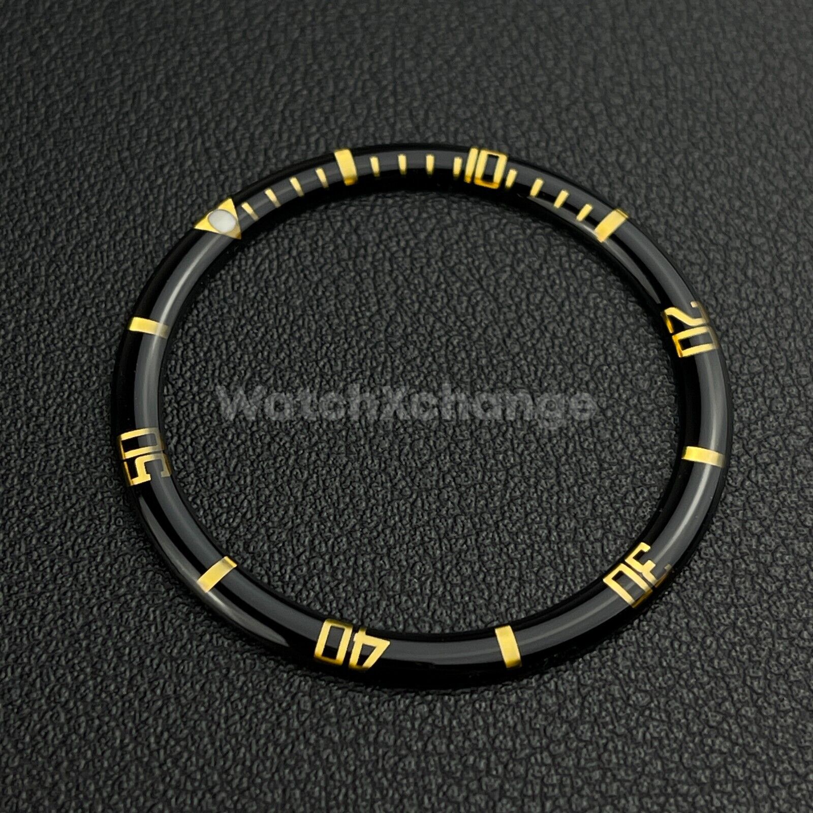 Black & Gold 38mm Flat Resin Bezel Insert For Divers Watch Seiko Mod SKX SRPD