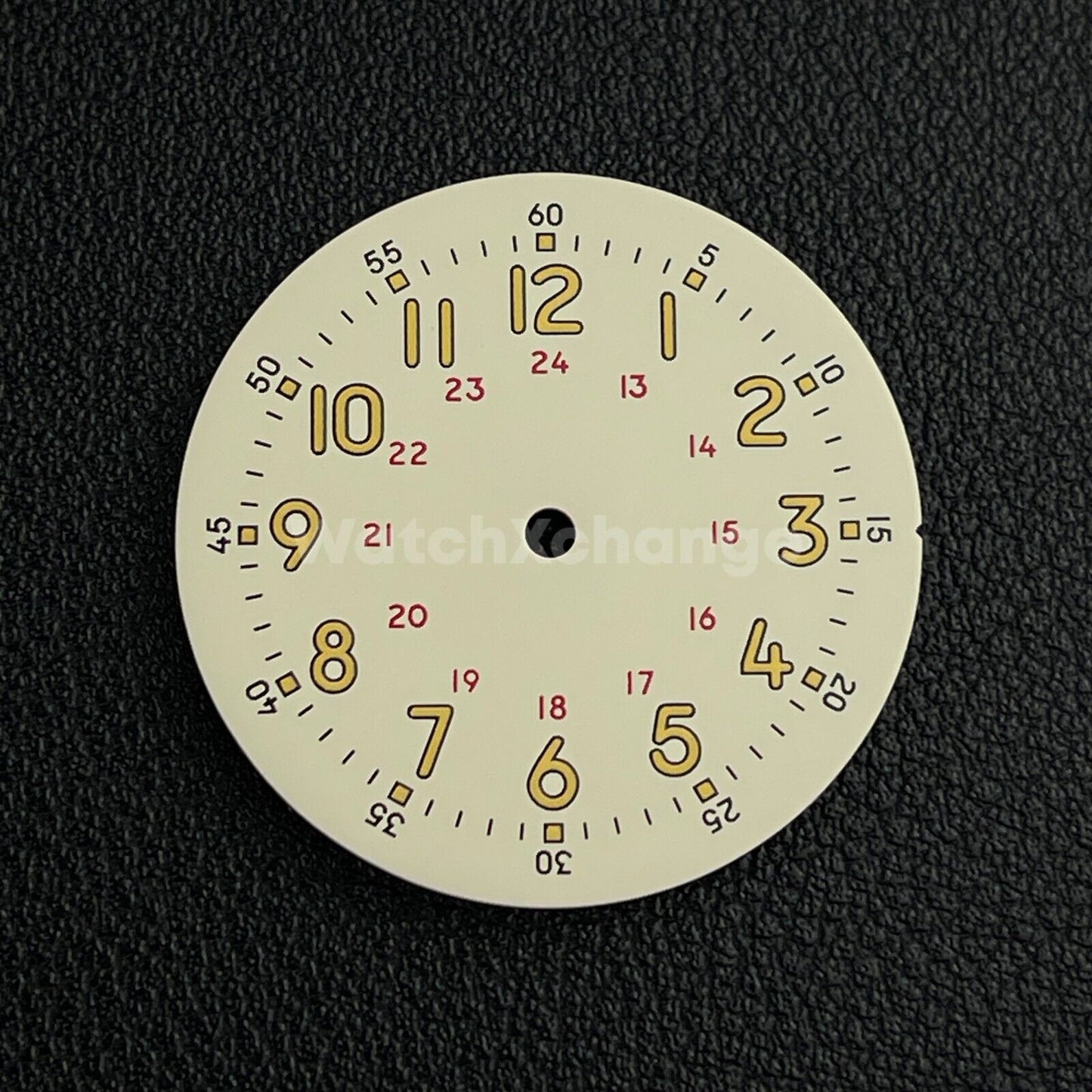 29mm Cream Watch Dial w/Green Luminous Replacement for NH35 NH36 Movement Parts