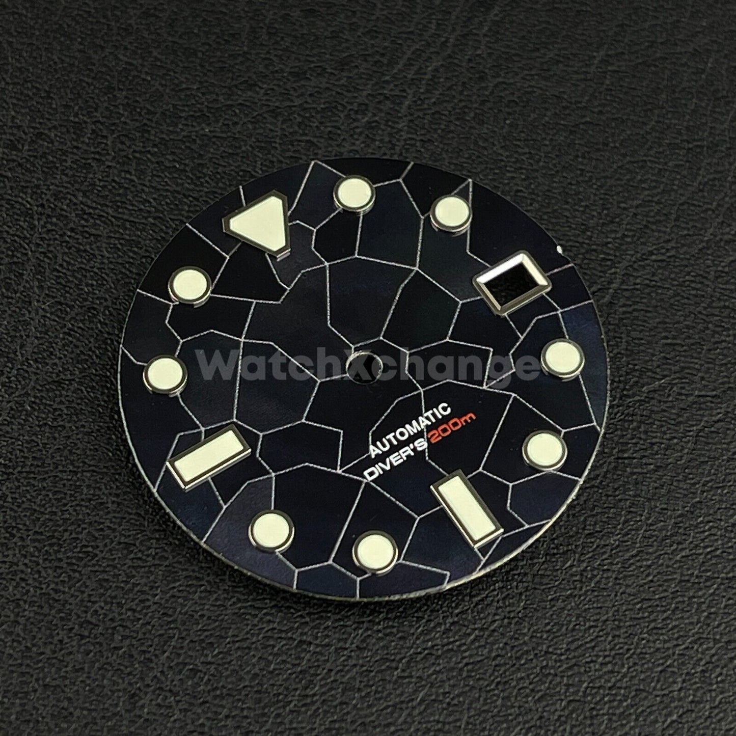 29mm Black Watch Dial Green Luminous for SEIKO NH35 NH36 Watch Movement Parts