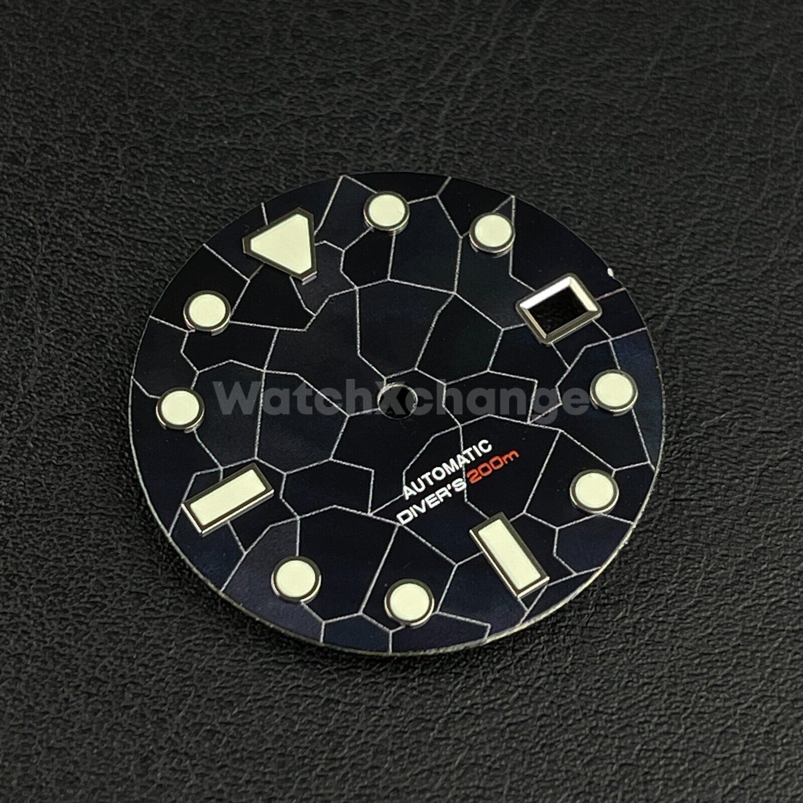 29mm Black Watch Dial Green Luminous for SEIKO NH35 NH36 Watch Movement Parts