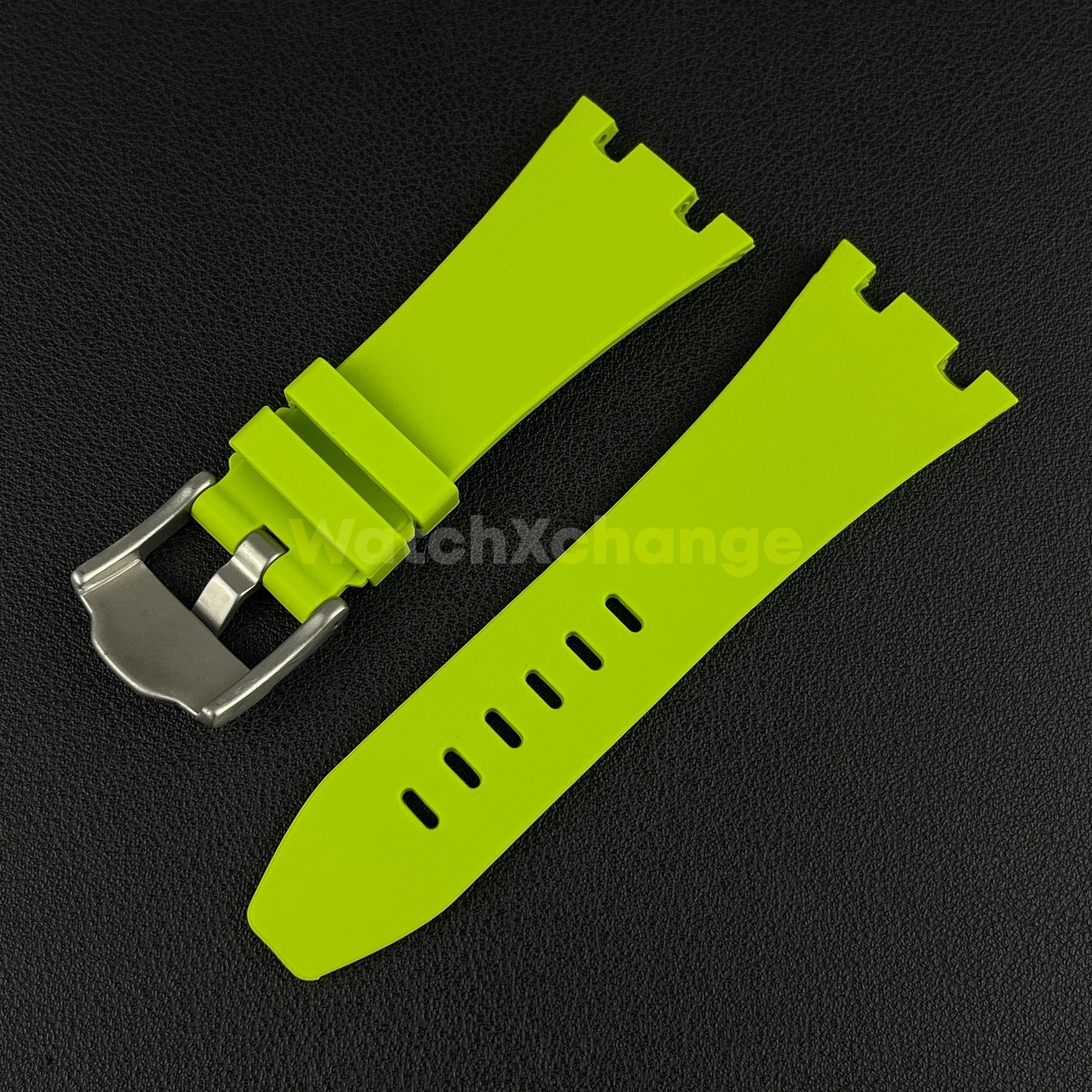 Green Audemars Piguet AP 28mm x 20mm Royal Oak Rubber Watch Strap 15710 15703