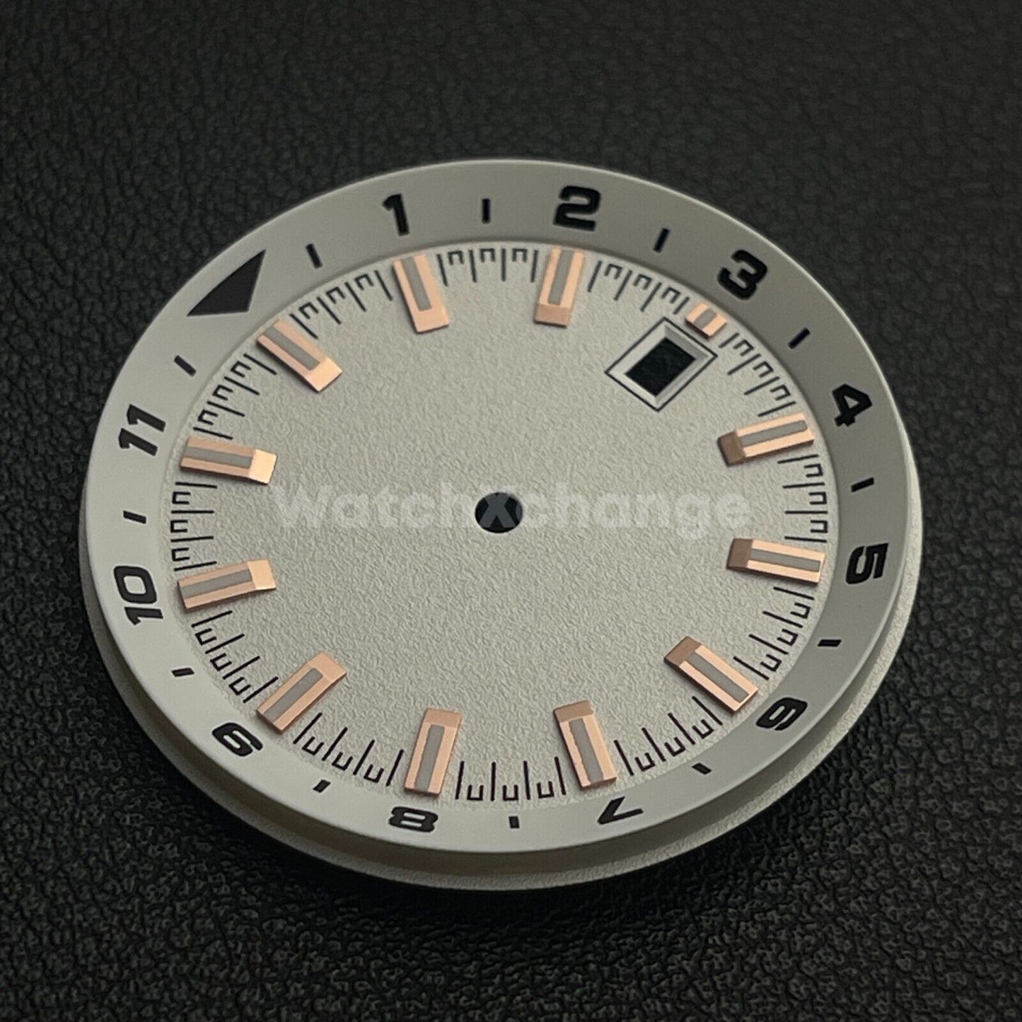 36.5mm White & Rose Gold Watch Dial for SEIKO NH35 NH35A Watch Movement