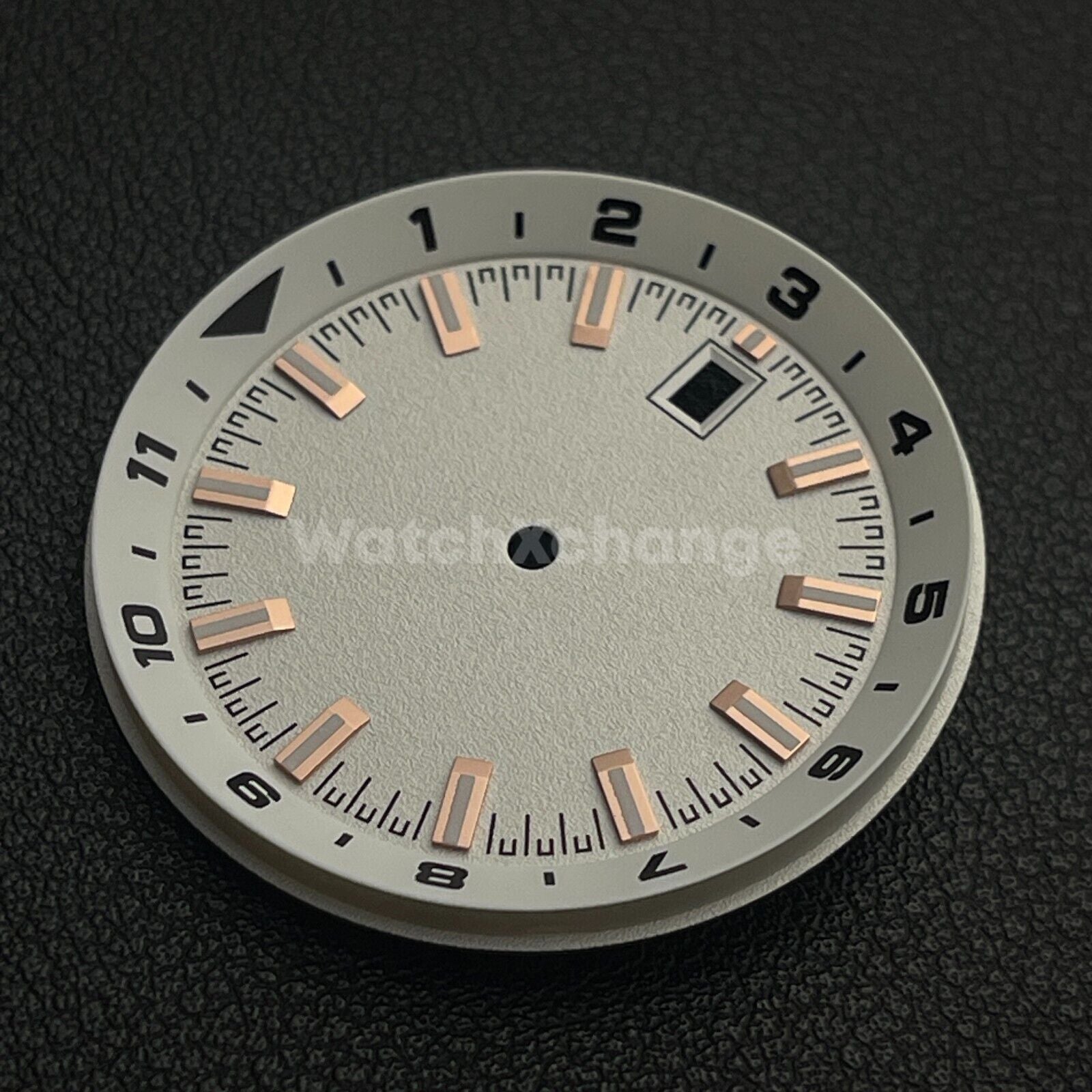 36.5mm White & Rose Gold Watch Dial for SEIKO NH35 NH35A Watch Movement