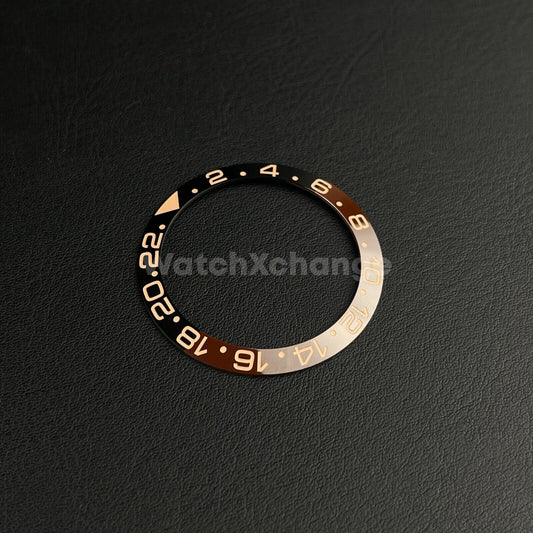 38mm Ceramic Bezel Brown Black insert For Divers Watch Rolex GMT Seiko SKX SRPD