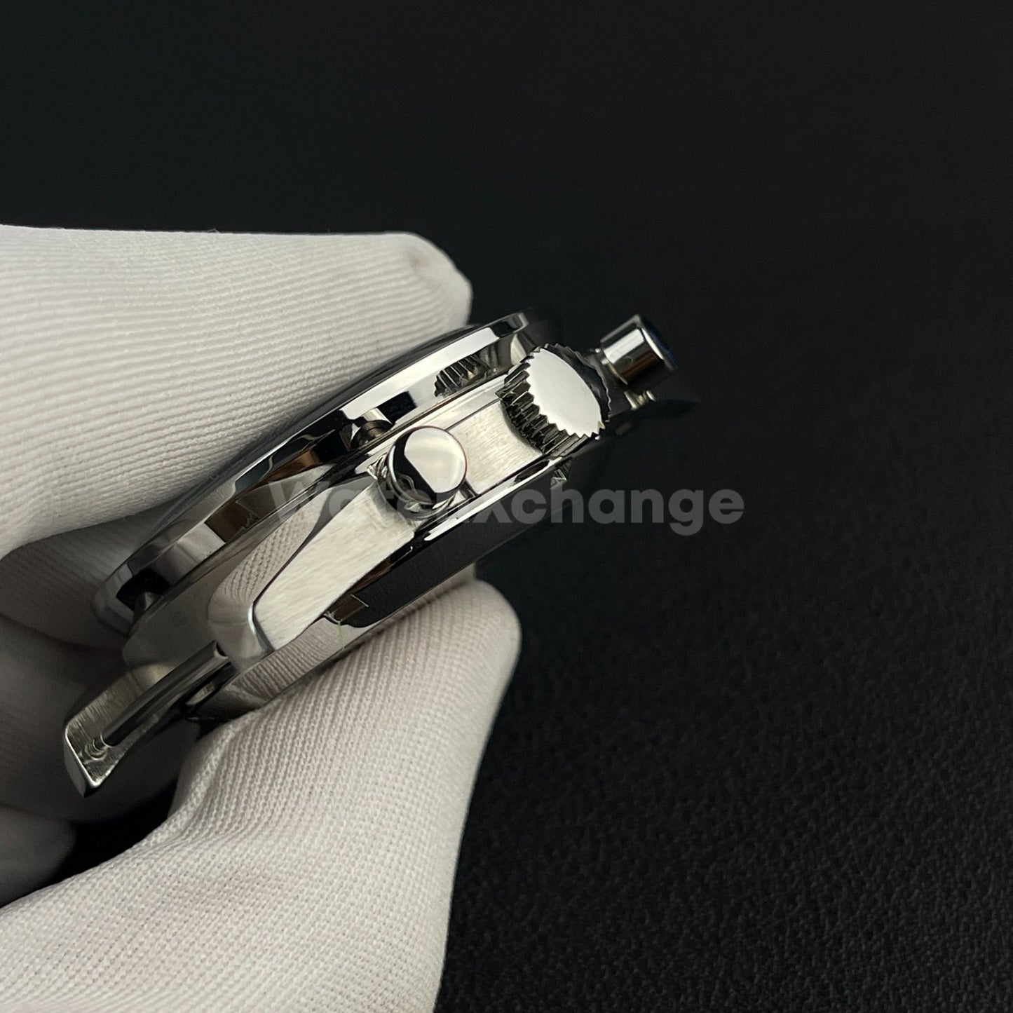 DEFECTIVE 40mm Silver Stainless Steel Watch Case for VK63 Quartz Movement