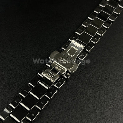 For Emporio Armani AR1400 Watch Black 22mm Ceramic Strap Band Bracelet Clasp