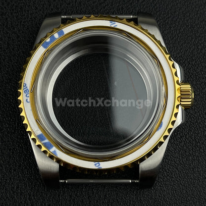 40mm Silver Gold Stainless Steel Divers Watch Case GMT Submariner For NH35 NH36