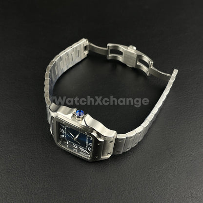 42mm Square Blue Dial Stainless Steel NH35A Automatic Men Sapphire Luxury Watch