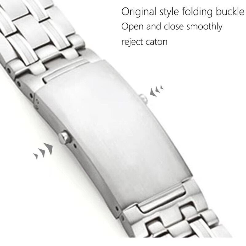 22mm Stainless Steel Omega Seamaster Strap Bracelet Silver Watch Band - 5 Beads