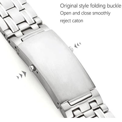 22mm Stainless Steel Omega Seamaster Strap Bracelet Silver Watch Band - 5 Beads