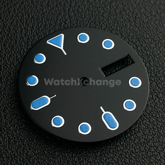 28.5mm Black & Blue Watch Dial Face for SEIKO NH36 Movement
