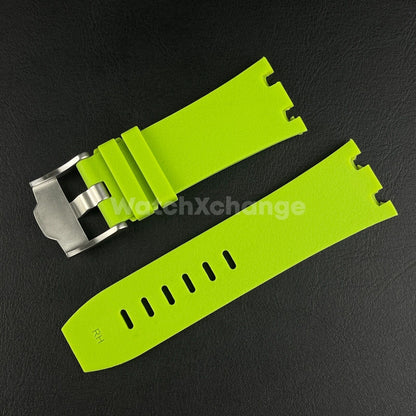 Green Audemars Piguet AP 28mm Royal Oak Silicone Rubber Watch Strap 15710 15703