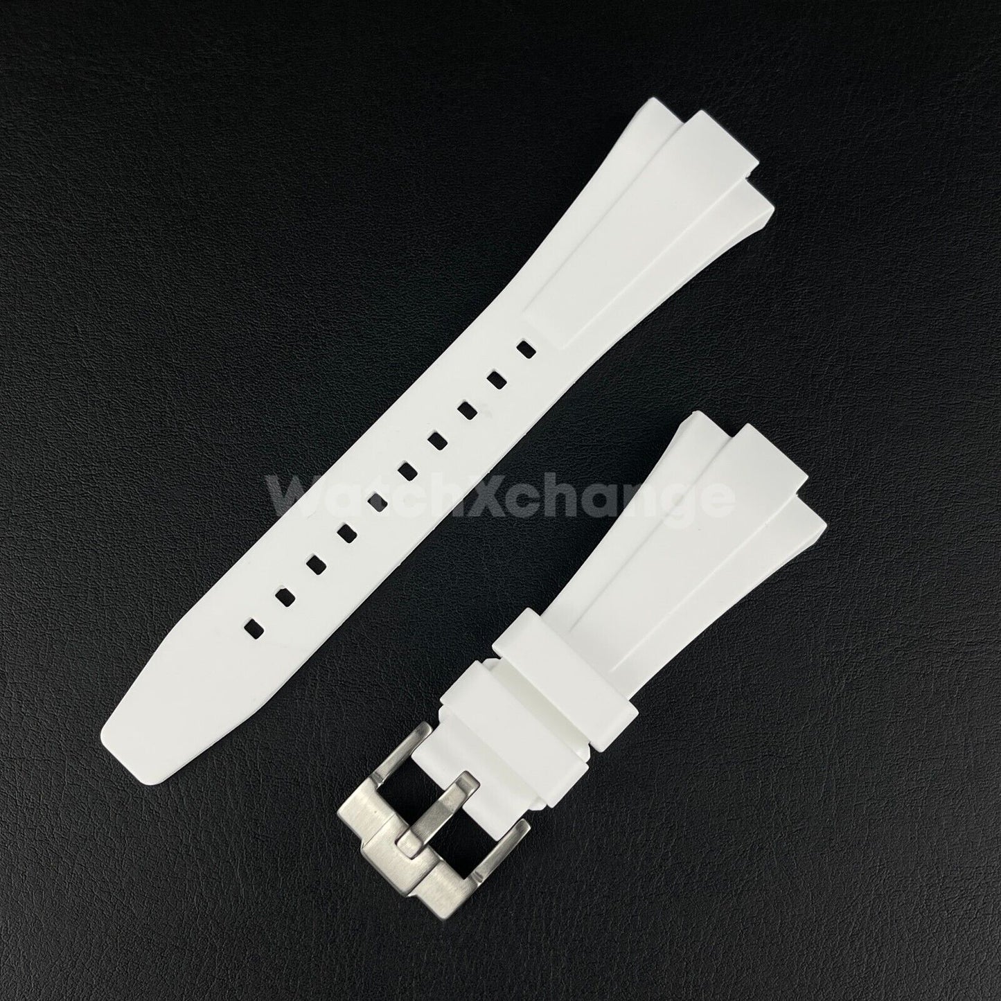 White Tissot PRX Rubber Strap Tapered 11mm For 35mm Watch Premium Quality