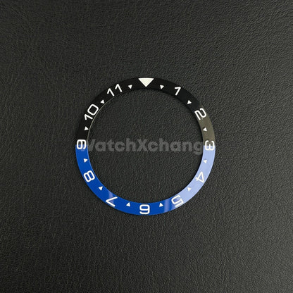 Black & Blue 38mm Flat Ceramic Bezel Insert For Divers Watch Seiko Mod SKX SRPD