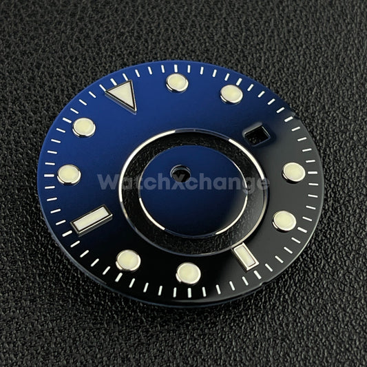 Black & Blue 31.5mm Modified Watch Dial Face for Sea Gull 5833A Mingzhu DG583