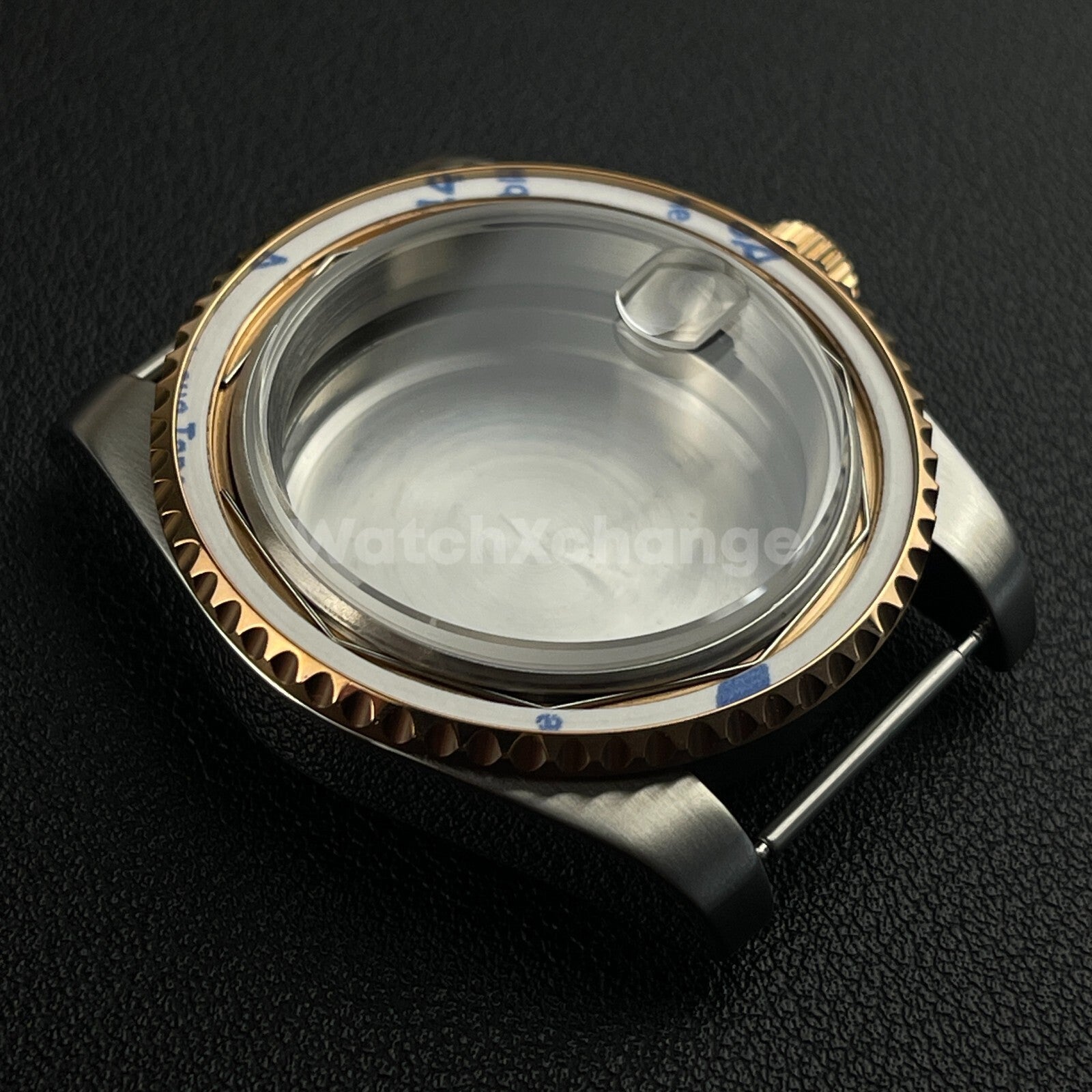 40mm Silver Rose Gold Stainless Steel Divers Watch Case GMT Submariner NH35 NH36