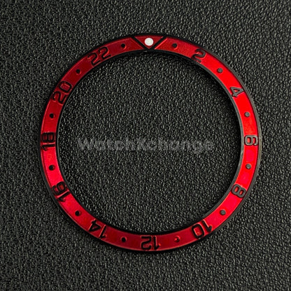 Red & Black 38mm Sloping Bezel Insert For Watch Seiko GMT Rolex SKX007 SRPD