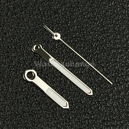 Silver & White Arrow Sword Watch Hands For Seiko VX12 VX32 VX43 Quartz Movement
