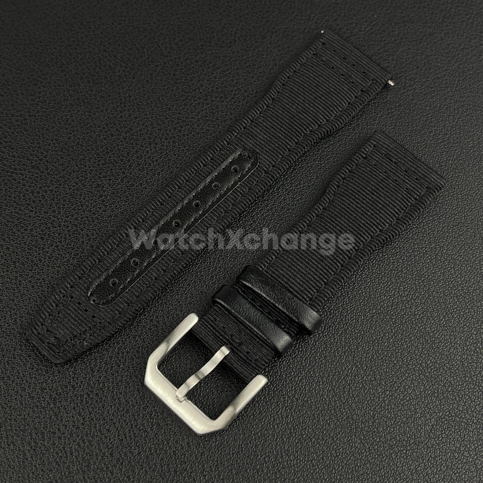 Black Nylon Canvas Watch Strap 20mm 21mm 22mm IWC Pilot Waterproof Sport Band