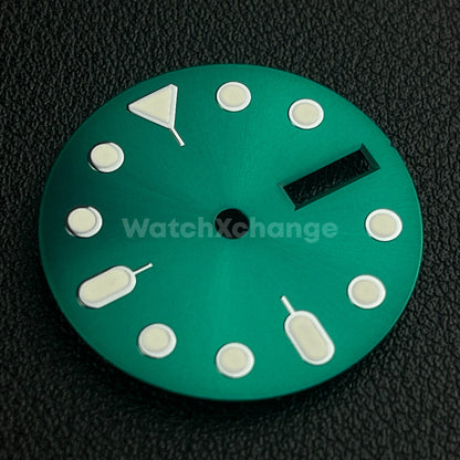 28.5mm Green & White Watch Dial Face for SEIKO NH36 Movement