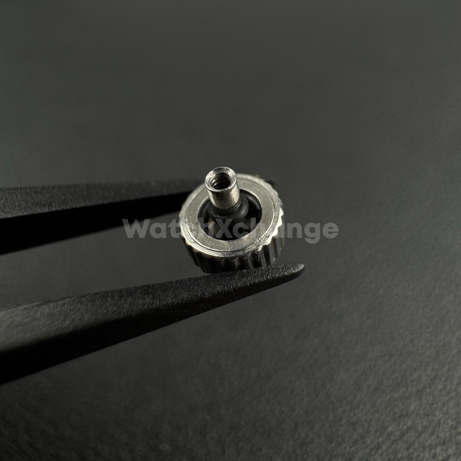 Silver Long Tube Replacement Watch Crown 2.5mm Hole Diameter 4.5mm - 7mm Head