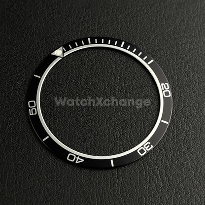 Black 38mm Flat Aluminium Bezel Insert For Diver Watch Seiko Mod SKX SRPD