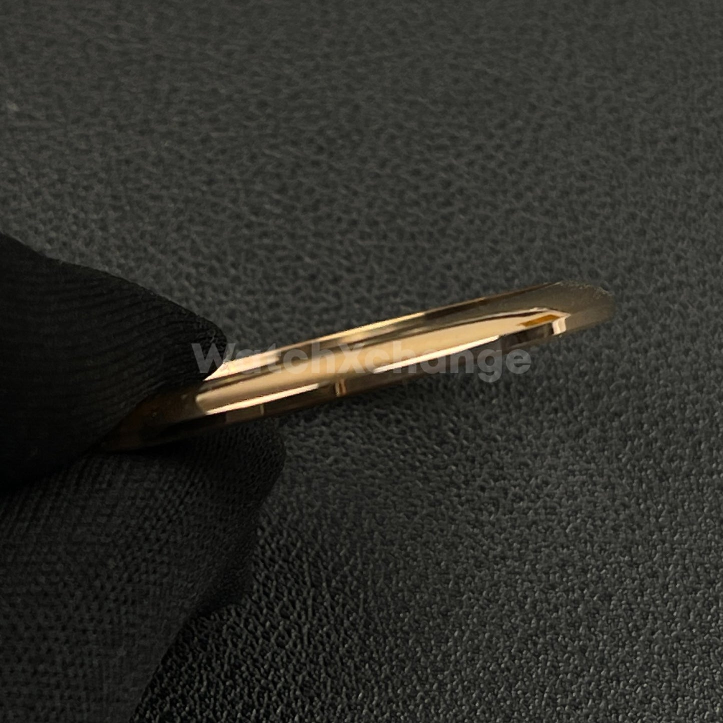 Rose Gold Curved Polished Stainless Steel Watch Bezel Insert Ring 36mm 39mm