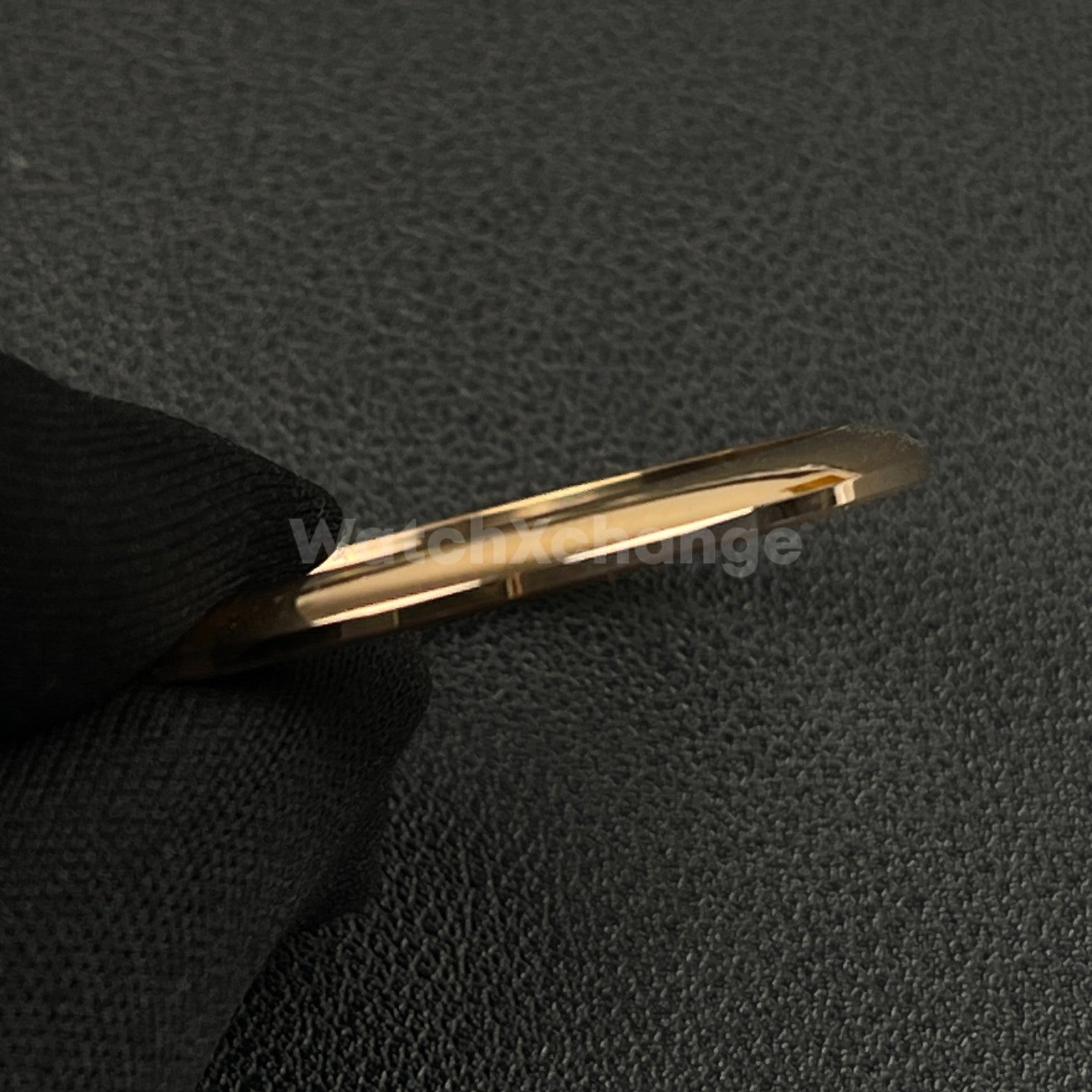 Rose Gold Curved Polished Stainless Steel Watch Bezel Insert Ring 36mm 39mm