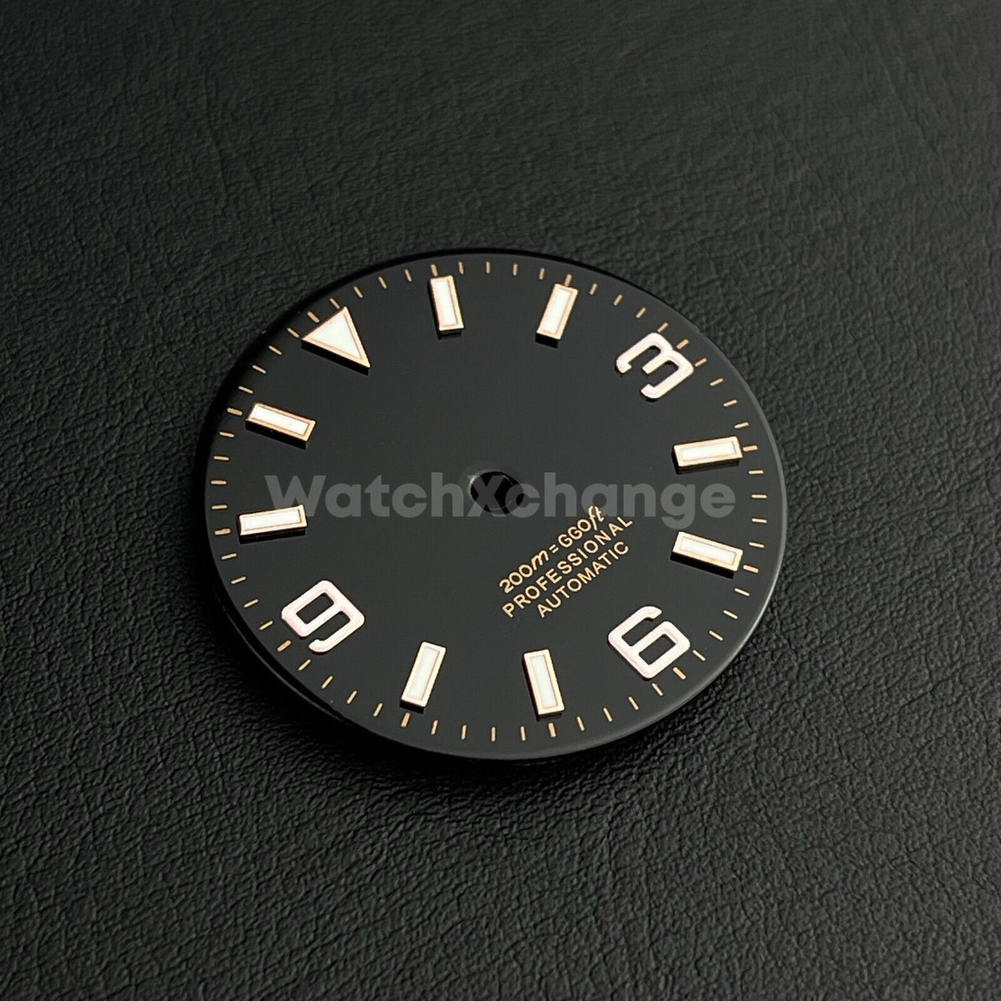 29mm Black & Rose Gold Watch Dial for SEIKO NH35 NH36 Watch Movement Parts