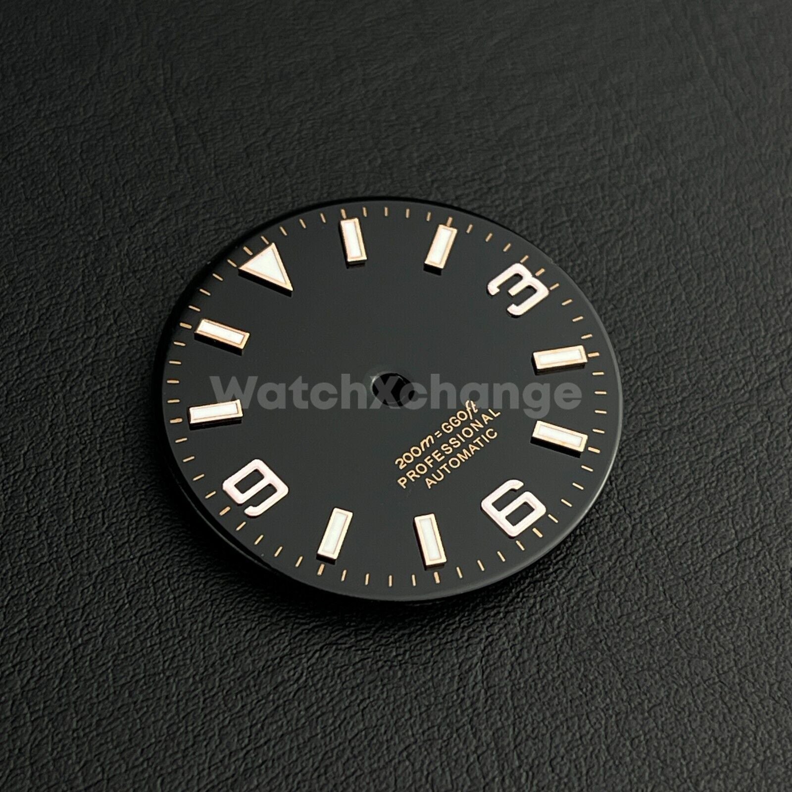 29mm Black & Rose Gold Watch Dial for SEIKO NH35 NH36 Watch Movement Parts
