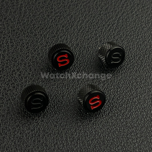 Black Screw-in Engraved "S" Crown for Seiko SKX007 SKX009 NH35 NH36 SRPD