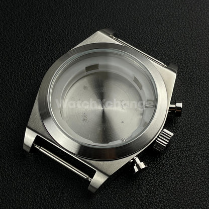 46mm Stainless Steel Silver Dive Watch Case For Miyota OS00 Movement